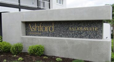 Concrete Entry Sign to Ashford Residences